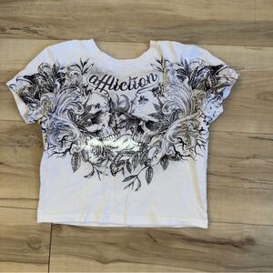 affliction crop top